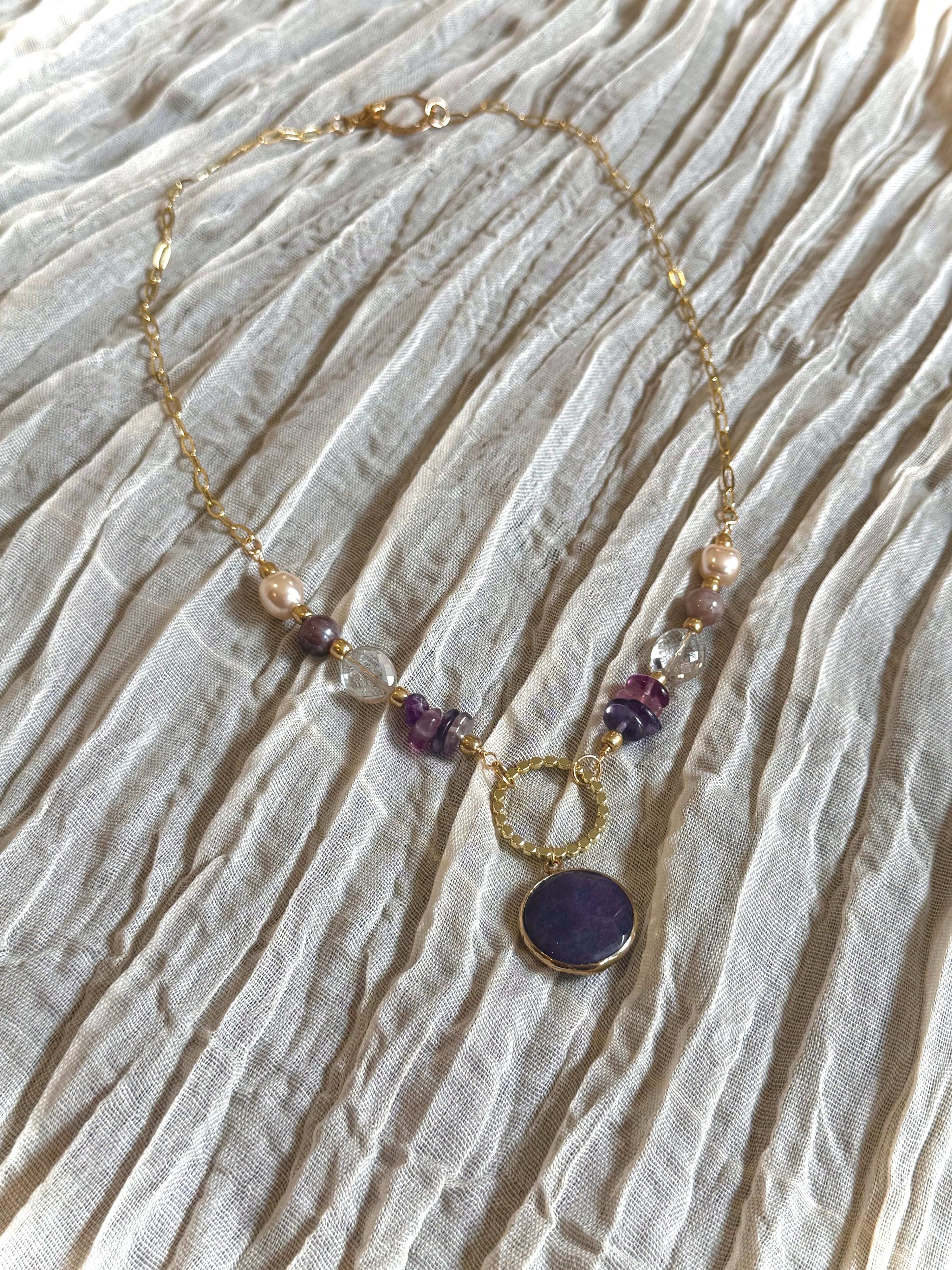 Violet Garden Pendant Necklace