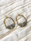 Midnight Beaded Teardrop Earrings