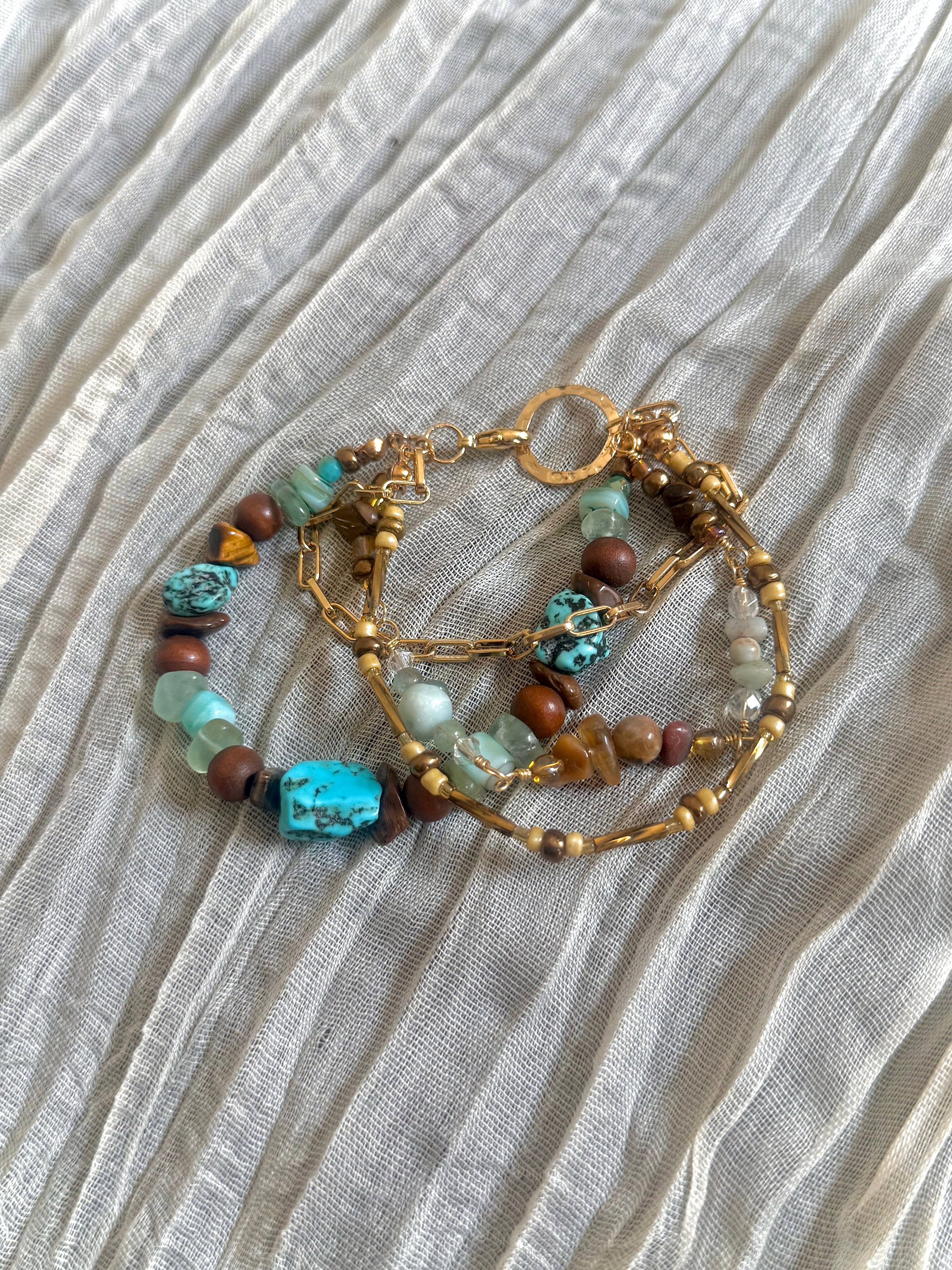 Turquoise Tide Wrap Bracelet