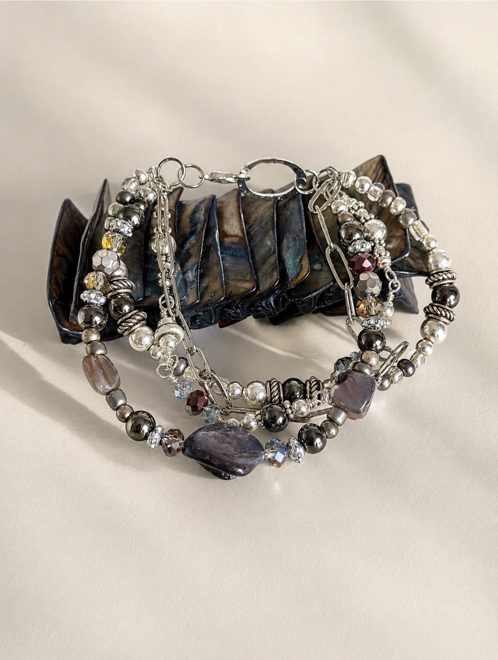 Midnight Garden Layered Bracelet