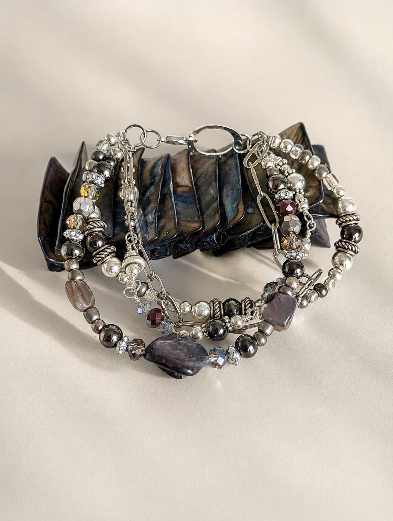 Midnight Garden Layered Bracelet