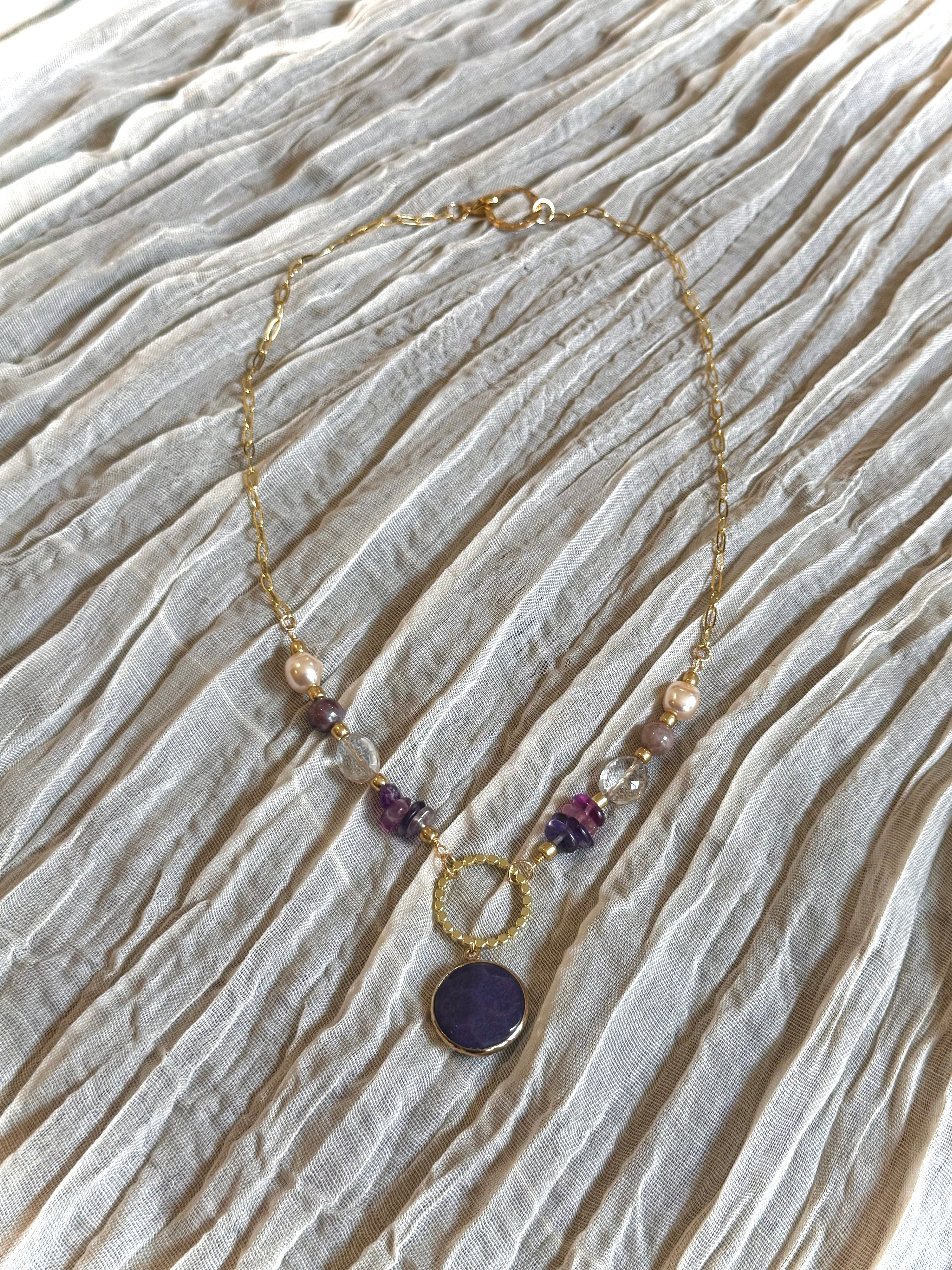 Violet Garden Pendant Necklace