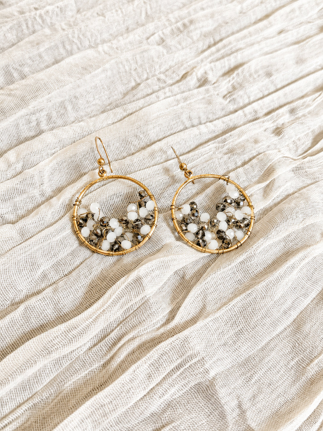 Moonlit Garden Hoop Earrings