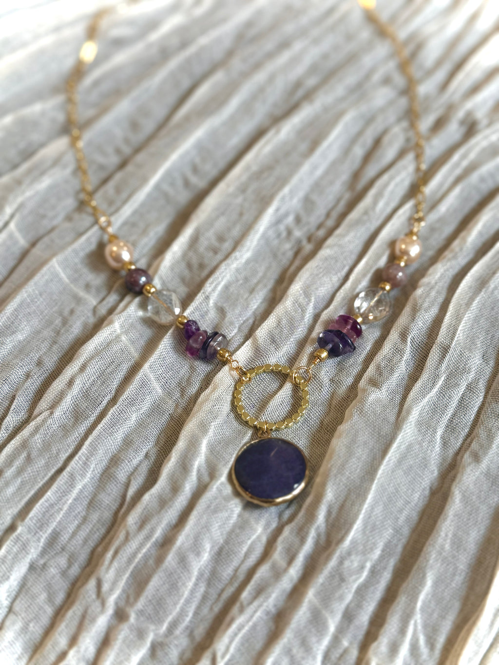 Violet Garden Pendant Necklace