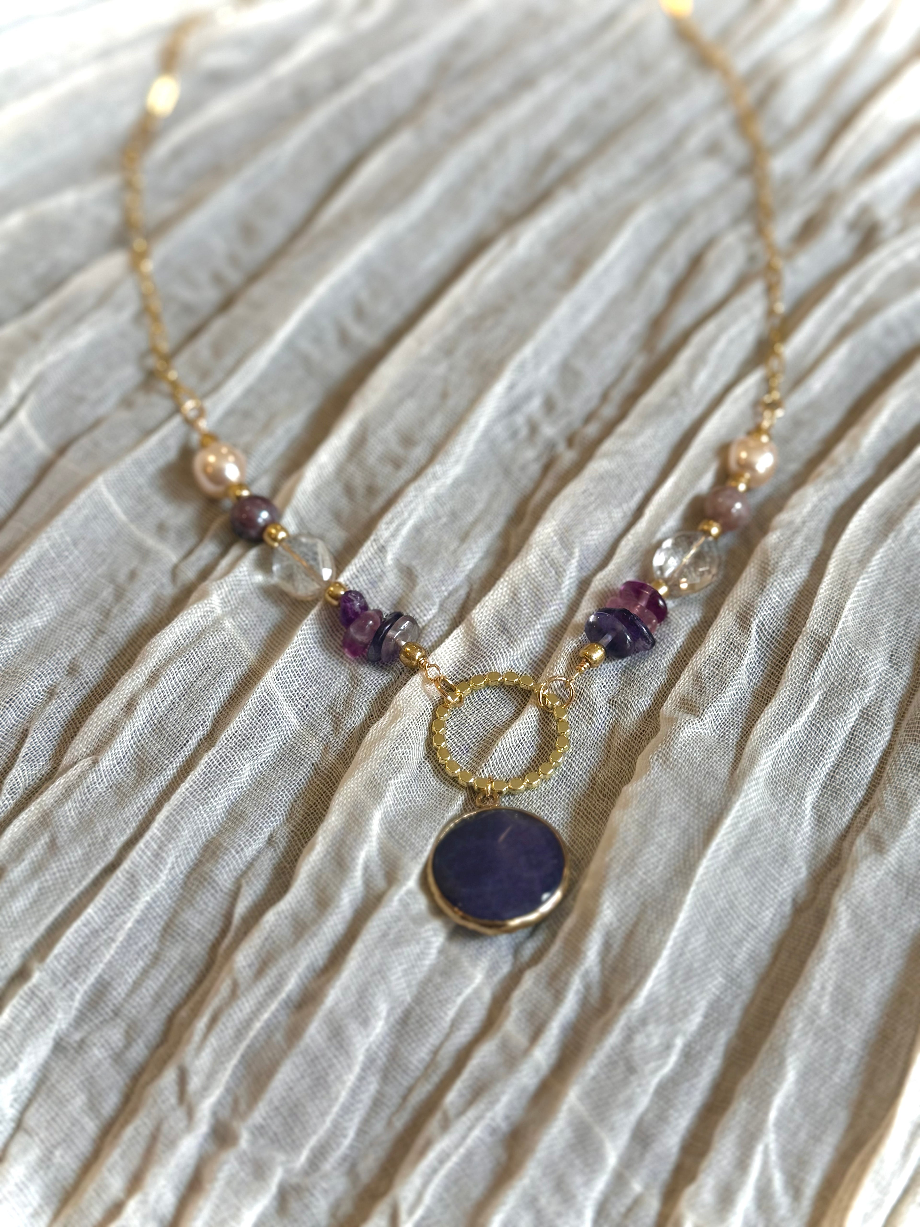 Violet Garden Pendant Necklace