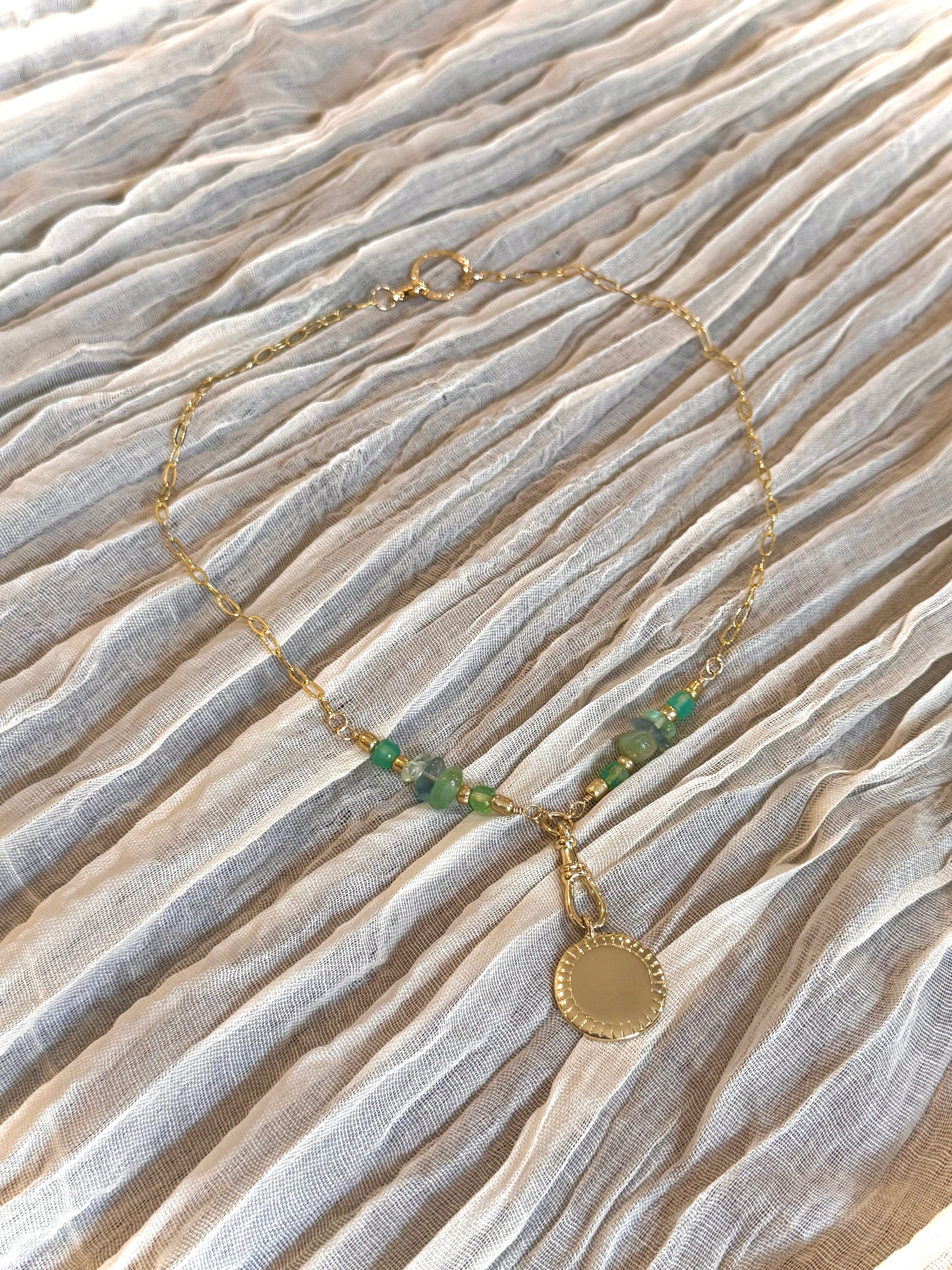 Verdant Bloom Medallion Necklace