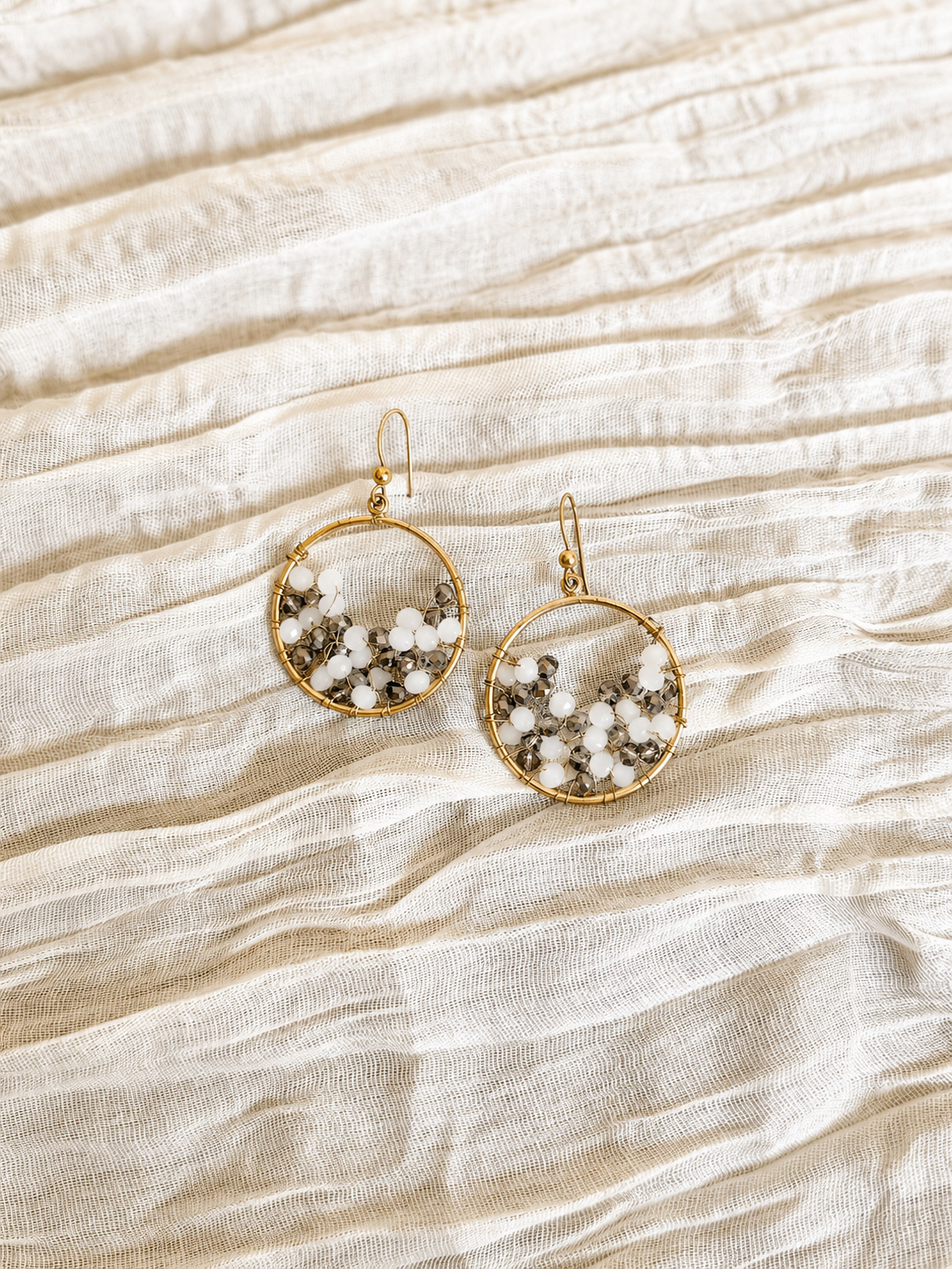 Moonlit Garden Hoop Earrings