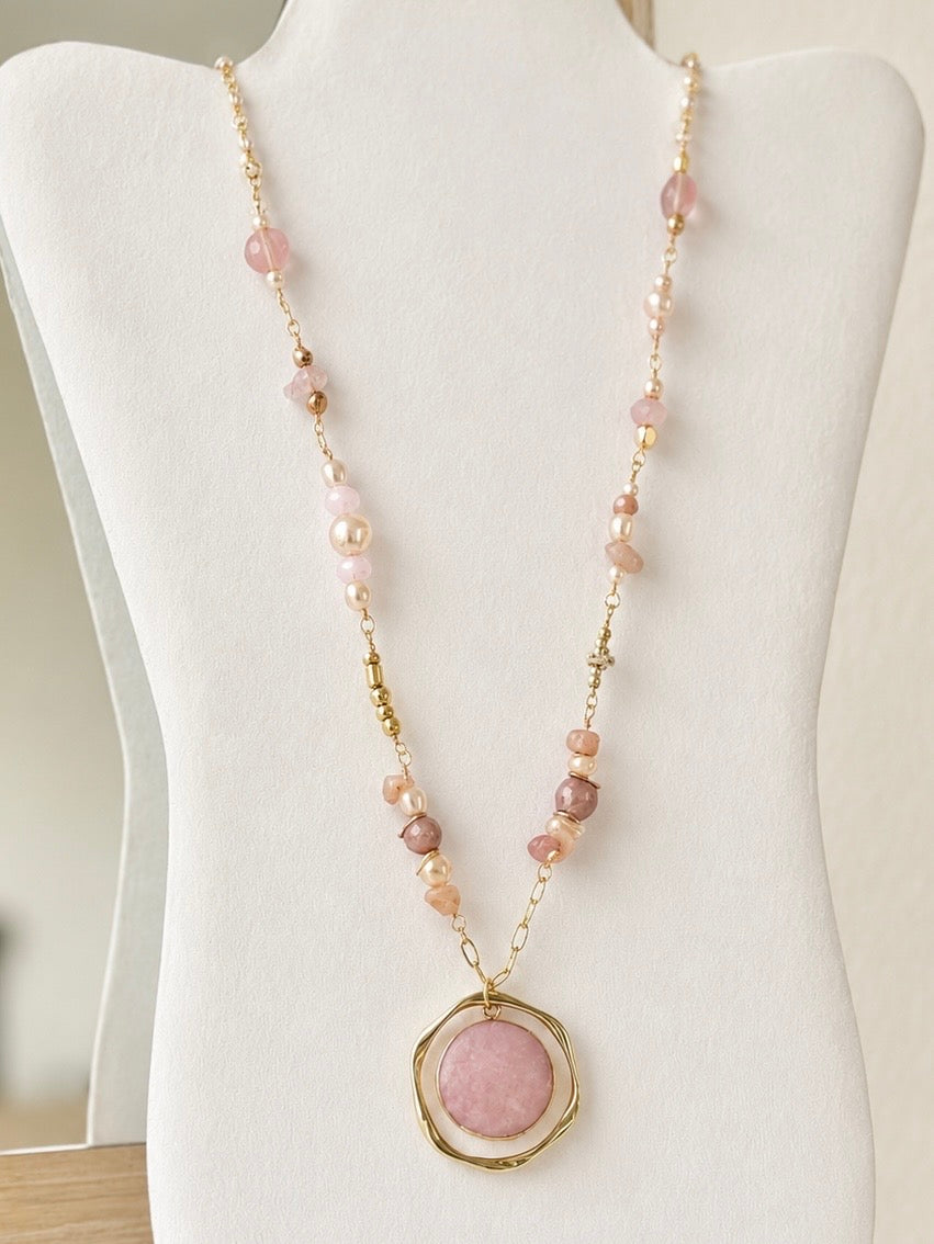 Blush Bloom Statement Necklace