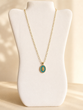 Turquoise Medallion Pendant Necklace