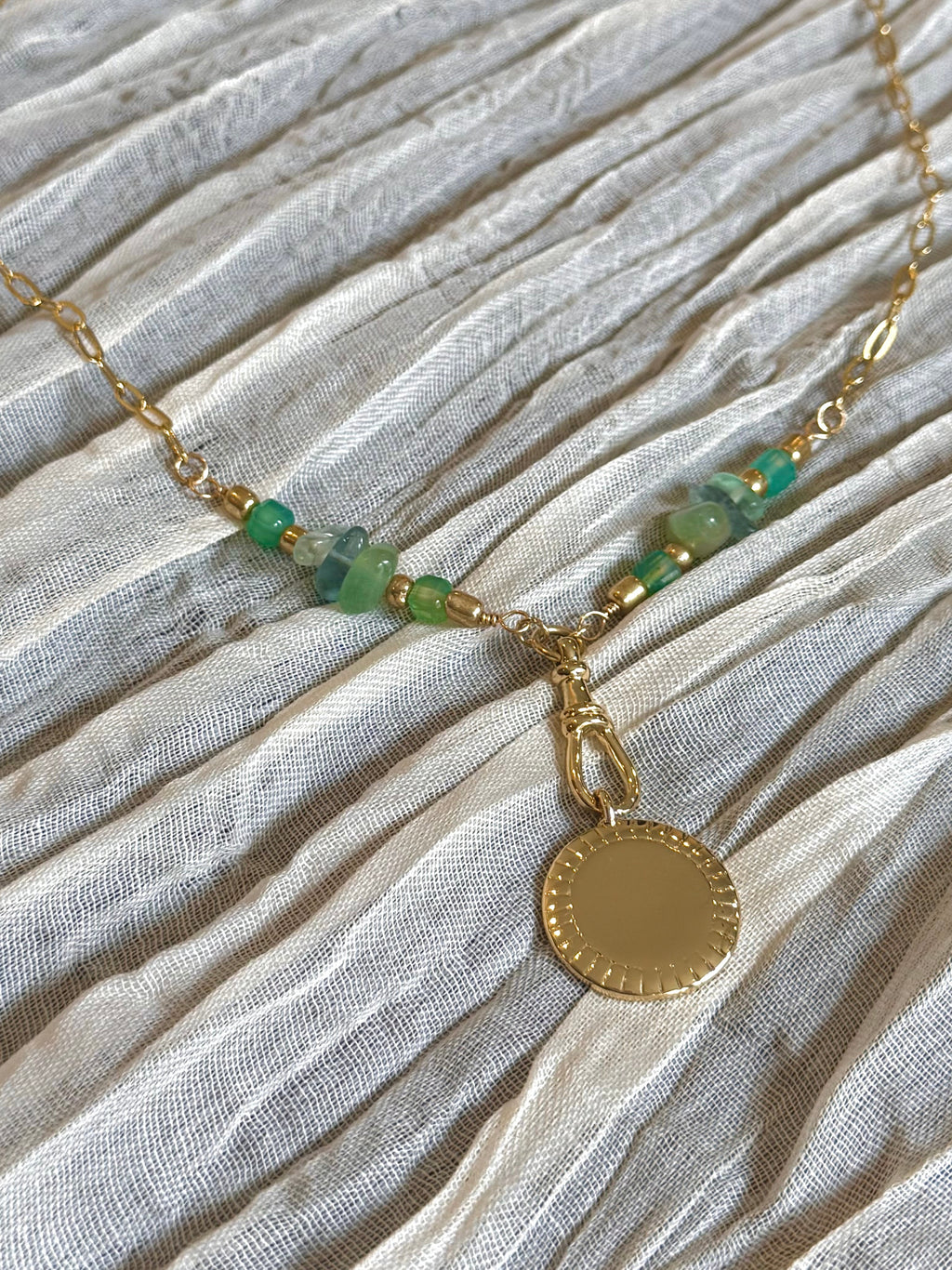 Verdant Bloom Medallion Necklace