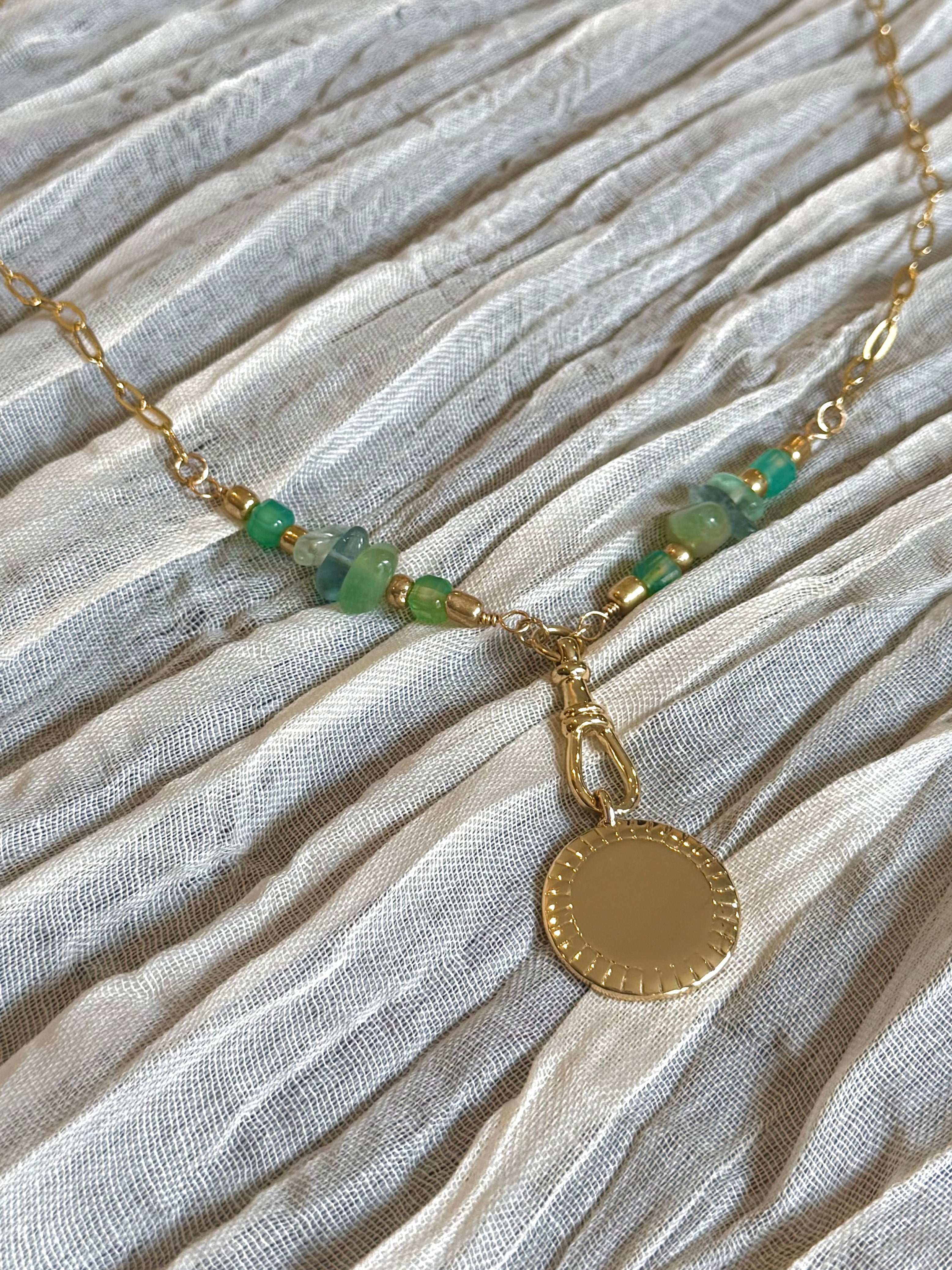 Verdant Bloom Medallion Necklace