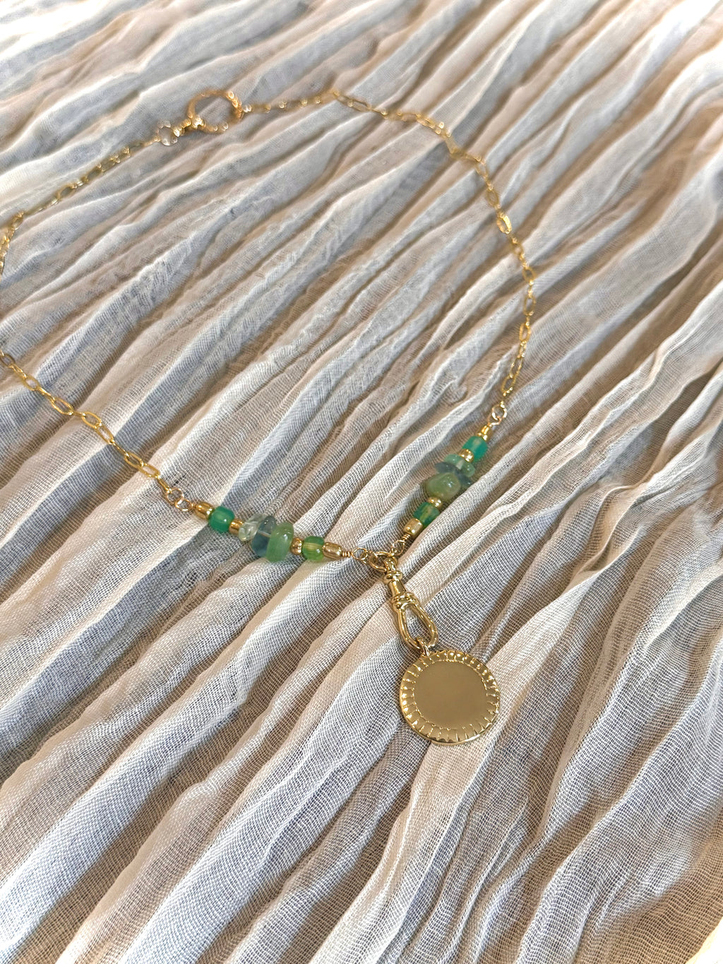 Verdant Bloom Medallion Necklace