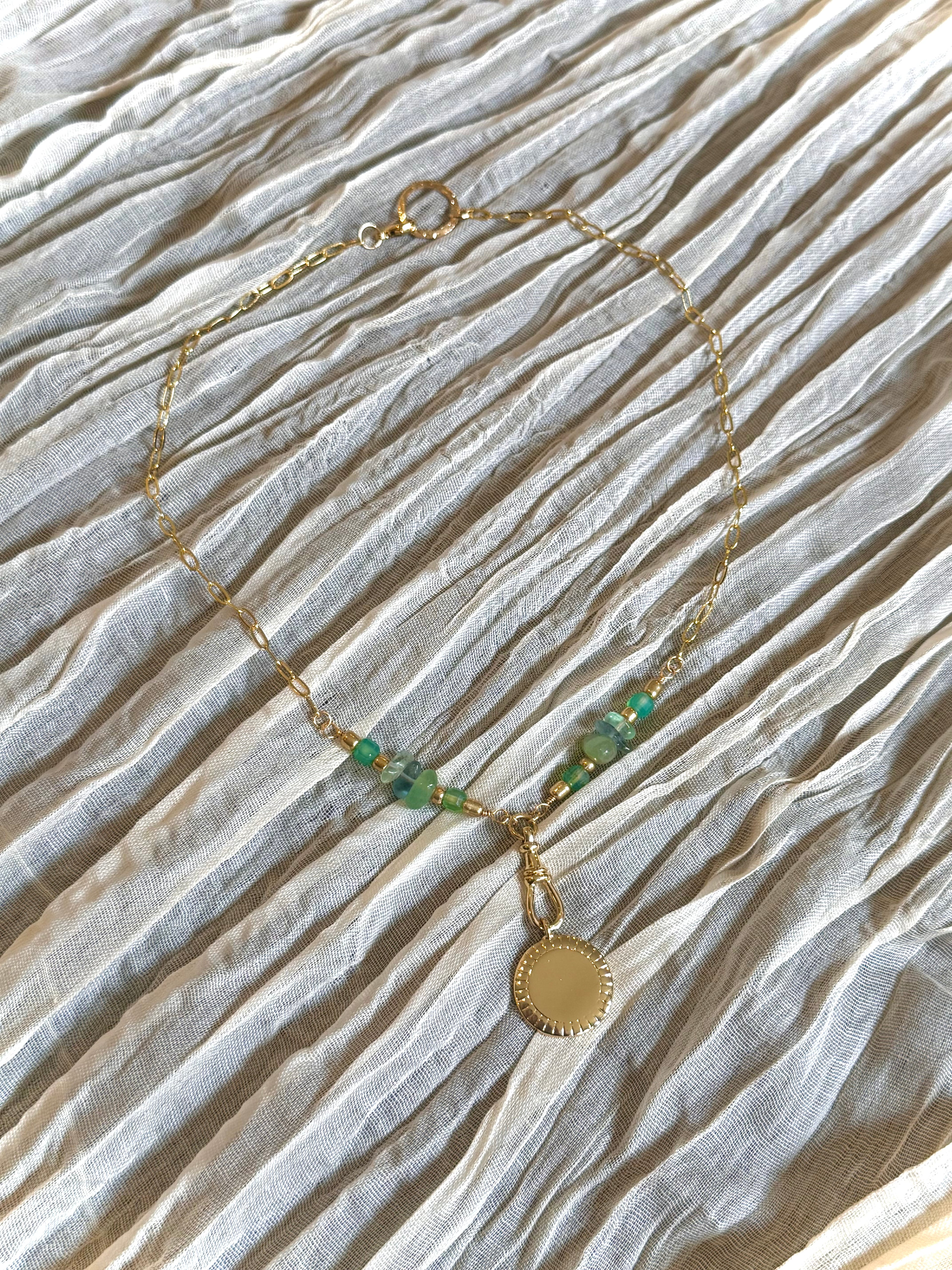 Verdant Bloom Medallion Necklace