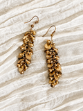 Golden Cascading Disc Earrings