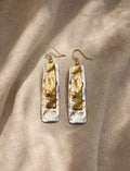 Harper Mixed Metal Hammered Dangle Earrings