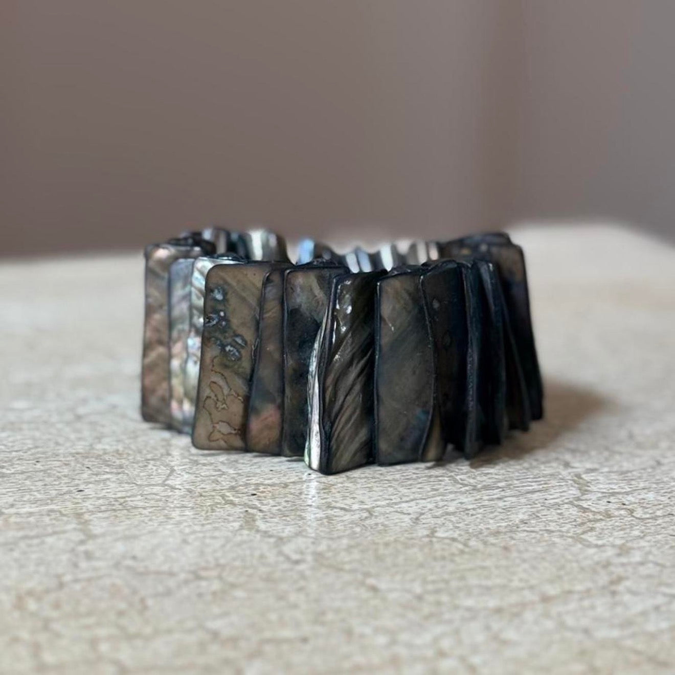 Midnight Tide Shell Stretch Bracelet