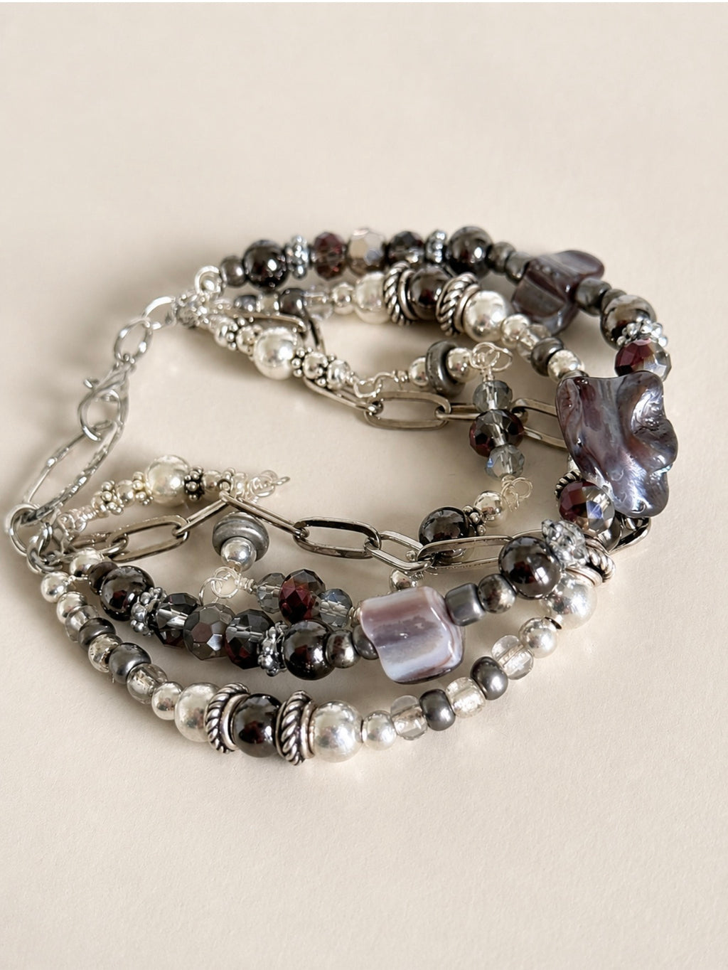 Midnight Garden Layered Bracelet