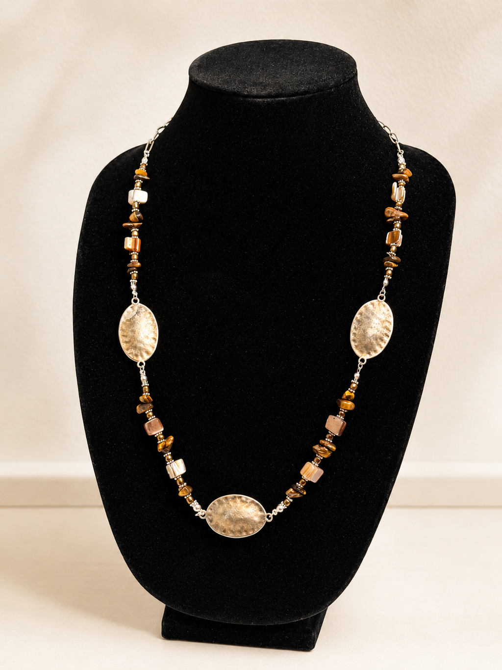 Golden Horizon Tiger’s Eye Statement Necklace