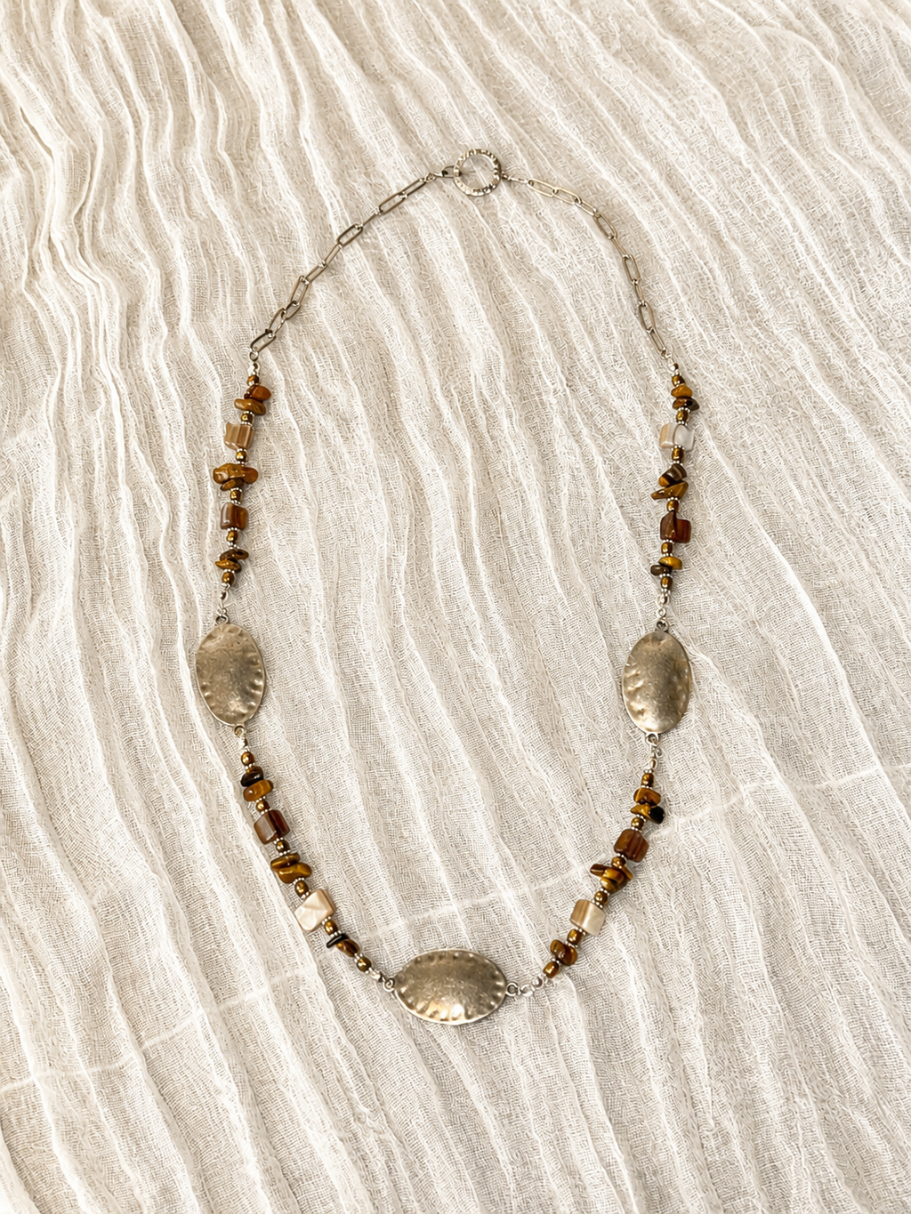 Golden Horizon Tiger’s Eye Statement Necklace