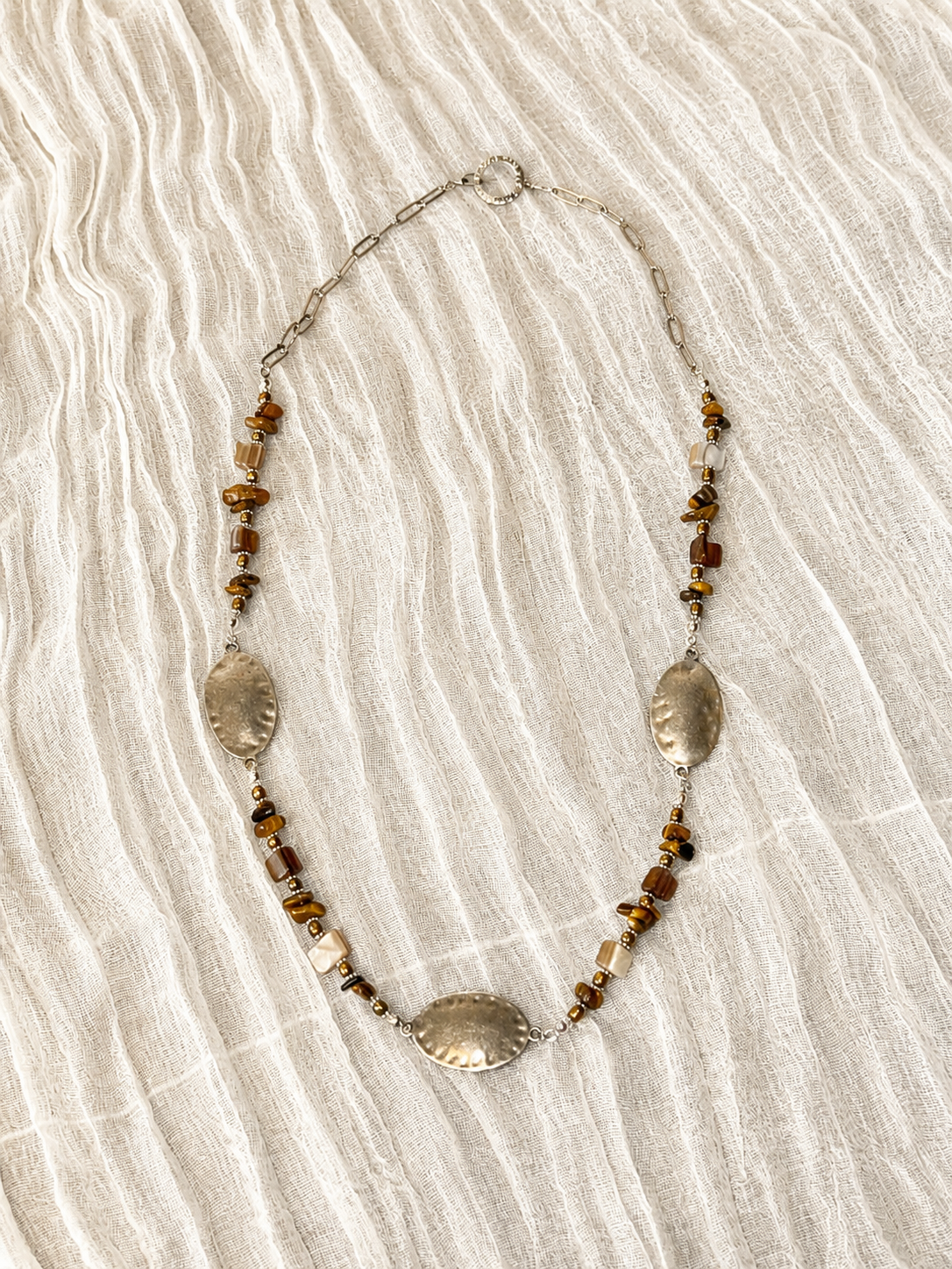 Golden Horizon Tiger’s Eye Statement Necklace