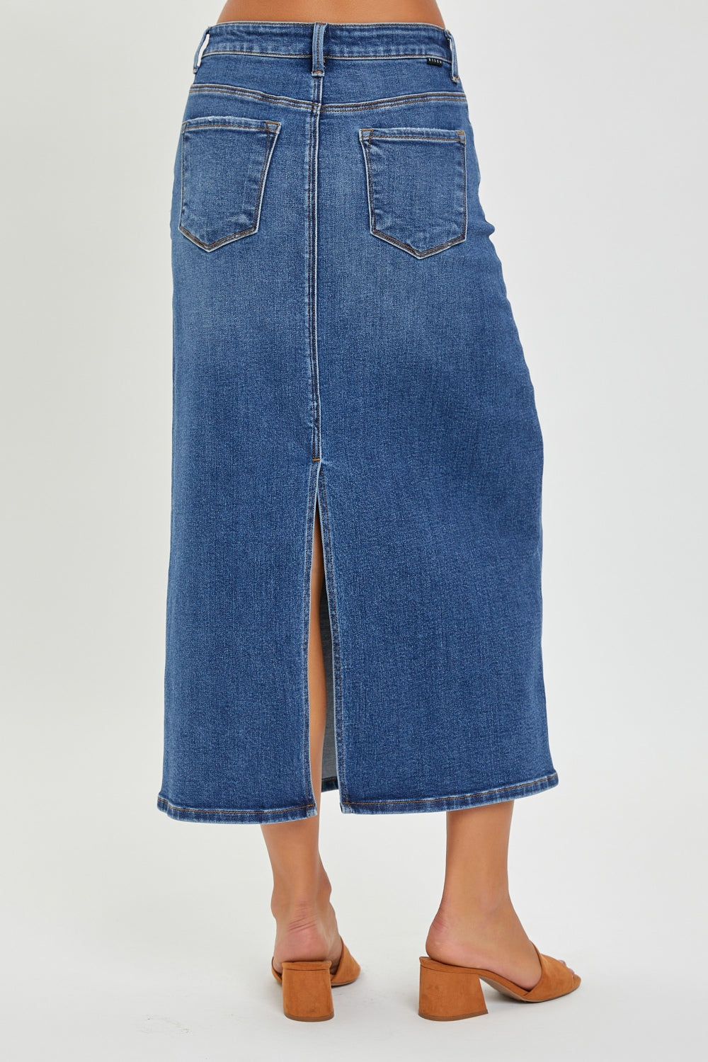 RISEN Long Denim Skirt