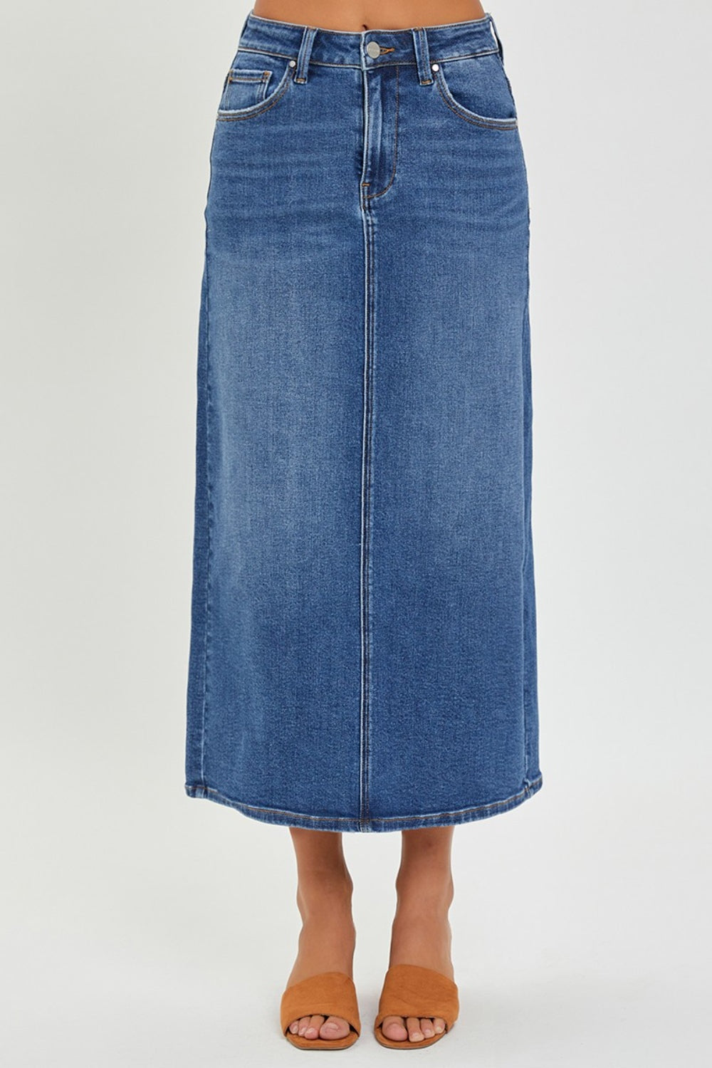 RISEN Long Denim Skirt